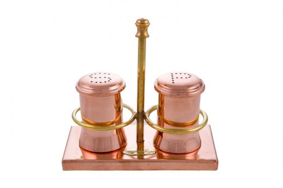 Copper Items - Copper Salt and pepper set simple & with base