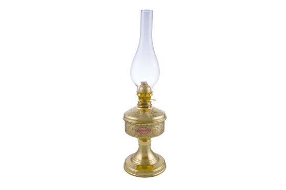 Brass Items - Brass Oil Table Lamp Engraved
