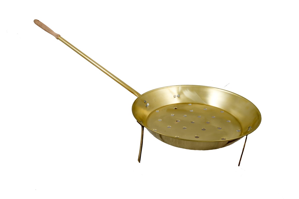 Brass Items - Brass Frying Pan For Chestnuts